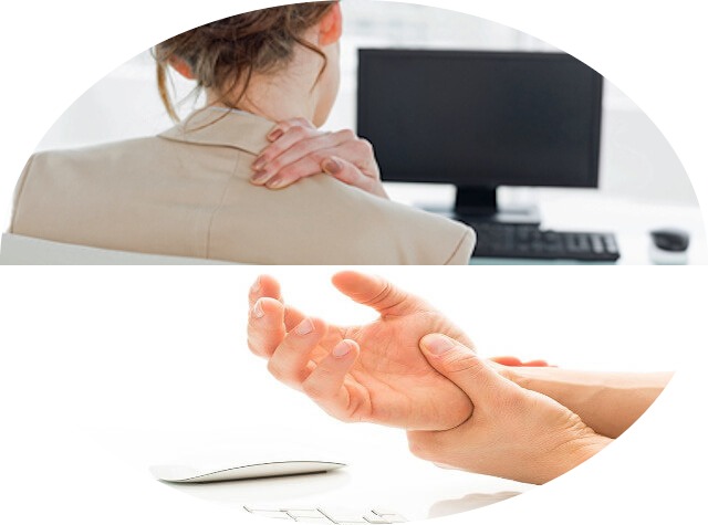 neck & shoulder pain caused by typing
